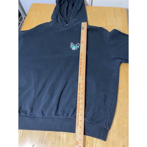 UniFree All Black Hooded Ears Anime Style Cosplay SZ L 25pit2pit (runs Big) - Picture 9 of 9